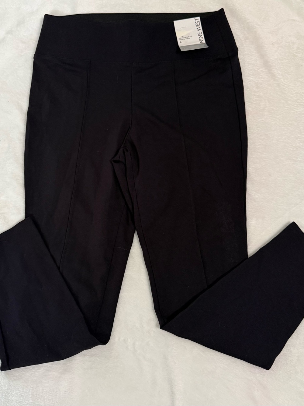 Nine West Black Ponte Knit Jogger Pants NWT